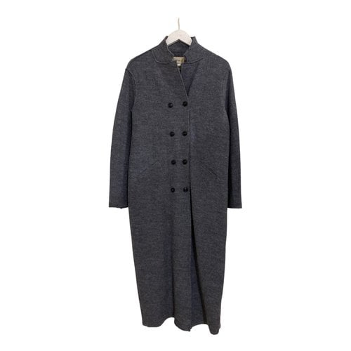 Pre-owned Yerse Wool Coat In Grey