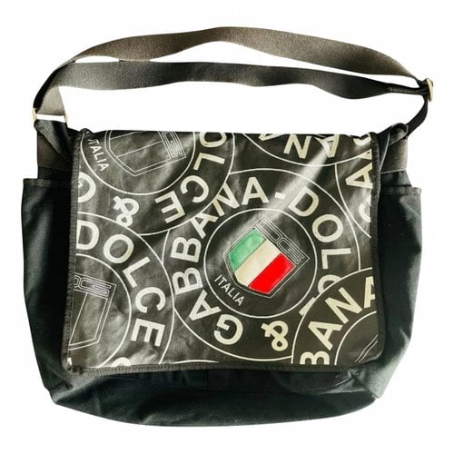 Pre-owned Dolce & Gabbana Cloth Weekend Bag In Black