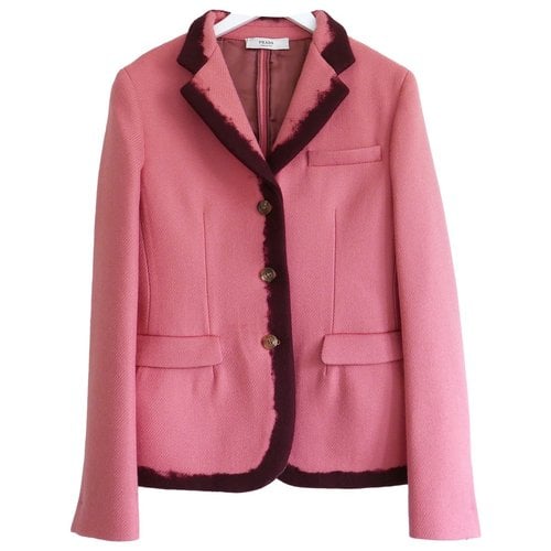 Pre-owned Prada Wool Blazer In Pink