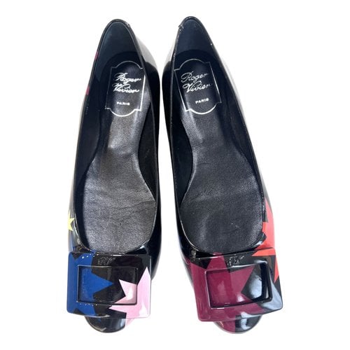 Pre-owned Roger Vivier Patent Leather Ballet Flats In Multicolour