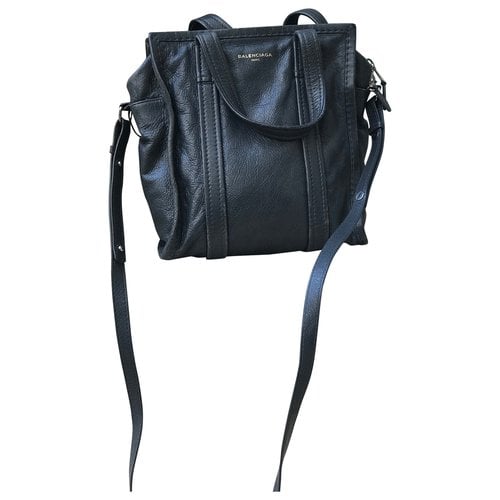 Pre-owned Balenciaga Bazar Bag Leather Crossbody Bag In Grey