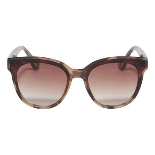 Pre-owned Lele Sadoughi Oversized Sunglasses In Brown