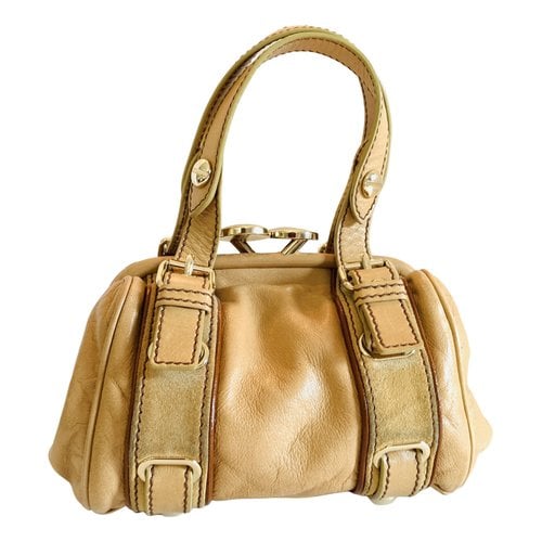 Pre-owned Marc Jacobs Stam Leather Handbag In Brown