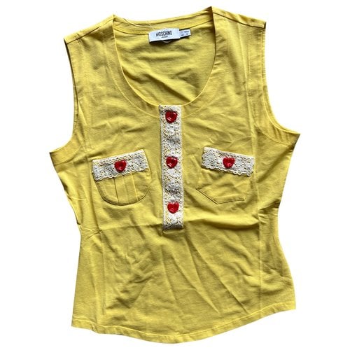 Pre-owned Moschino Top In Yellow