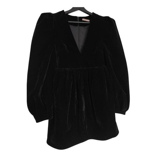 Pre-owned 12 Storeez Mini Dress In Black