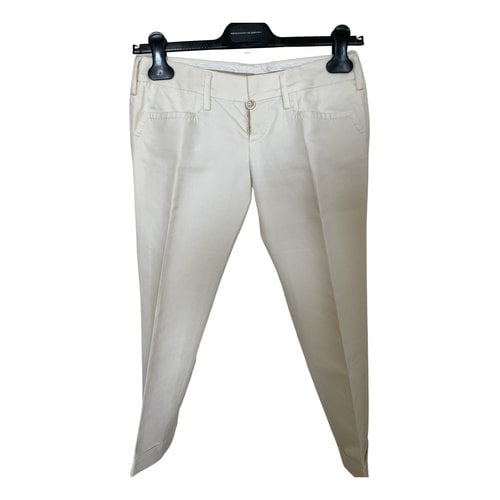 Pre-owned Dsquared2 Short Pants In Ecru