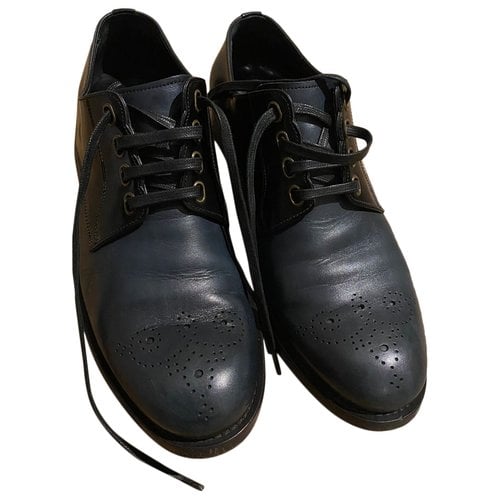 Pre-owned Dolce & Gabbana Lace Ups In Black