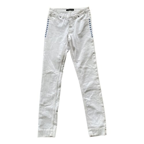 Pre-owned Steffen Schraut Slim Jeans In White