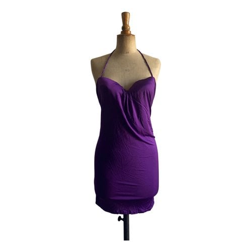 Pre-owned Dsquared2 Mini Dress In Purple