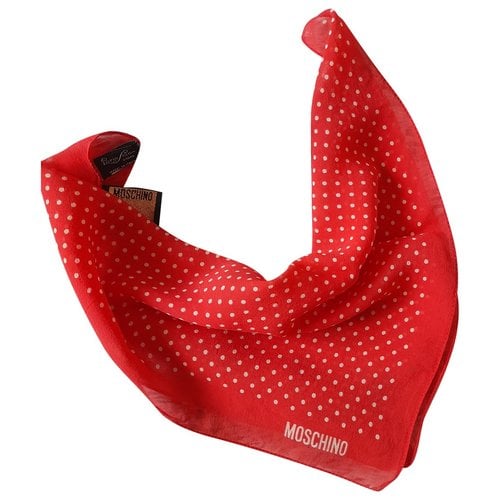 Pre-owned Moschino Silk Scarf In Red