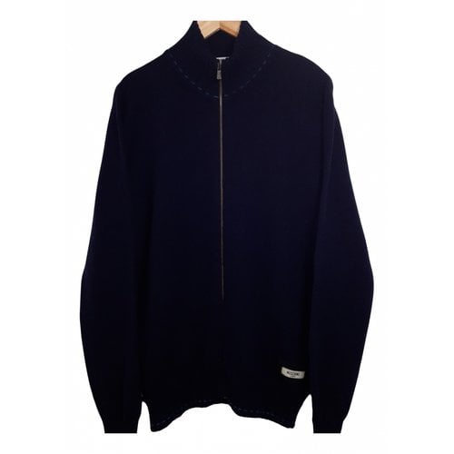 Pre-owned Moschino Wool Pull In Navy