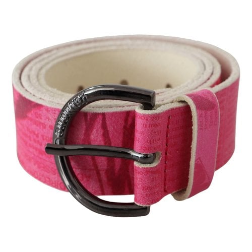Pre-owned John Galliano Leather Belt In Pink