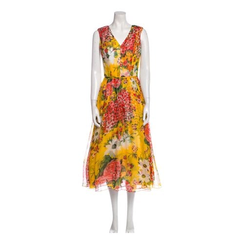 Pre-owned Carolina Herrera Silk Mid-length Dress In Multicolour