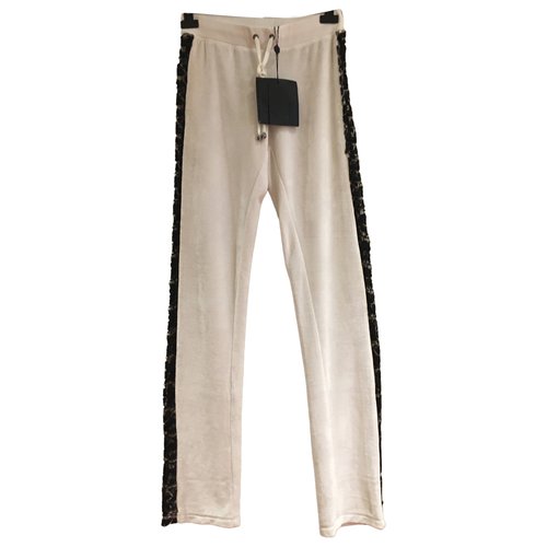 Pre-owned Philipp Plein Trousers In White