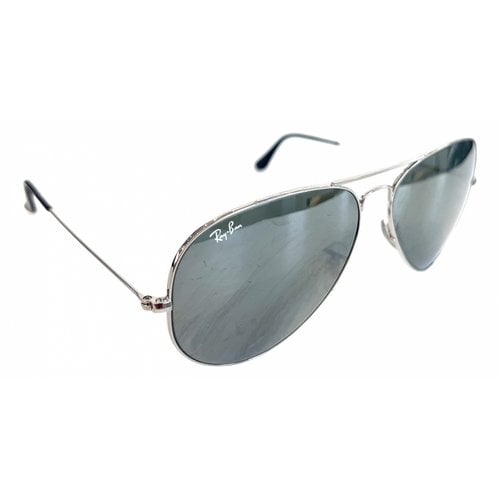 Pre-owned Ray Ban Aviator Sunglasses In Silver
