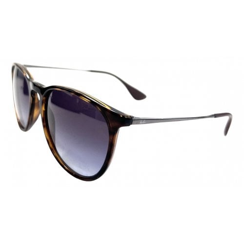 Pre-owned Ray Ban Round Sunglasses In Brown