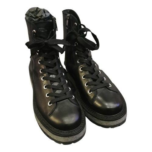 Pre-owned Neil Barrett Leather Boots In Black