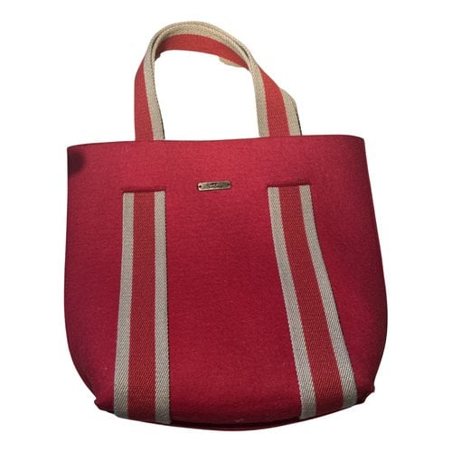 Pre-owned Burberry Cloth Handbag In Red