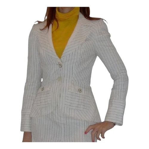 Pre-owned Kenzo Skirt Suit In White