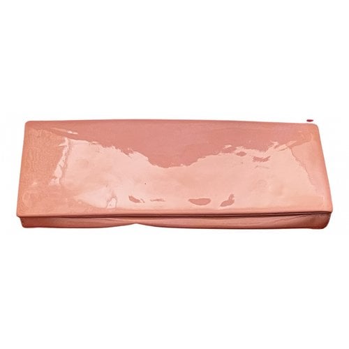 Pre-owned Casadei Patent Leather Clutch Bag In Pink
