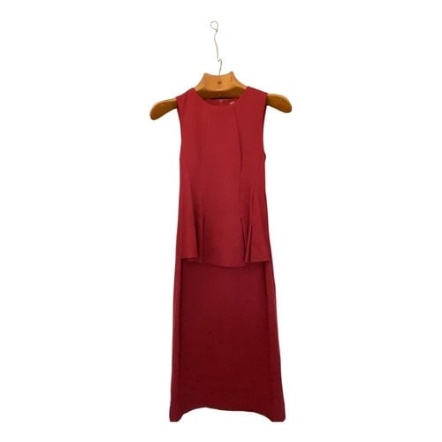 Pre-owned P.a.r.o.s.h Mid-length Dress In Burgundy