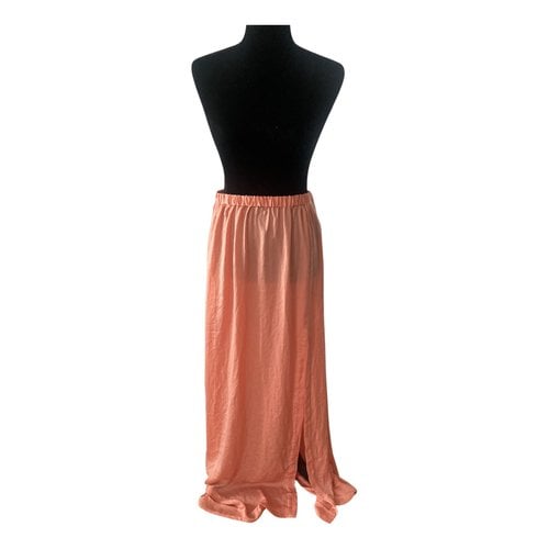 Pre-owned By Malene Birger Maxi Skirt In Orange