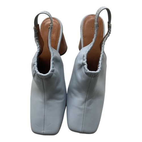 Pre-owned Rejina Pyo Leather Heels In Blue