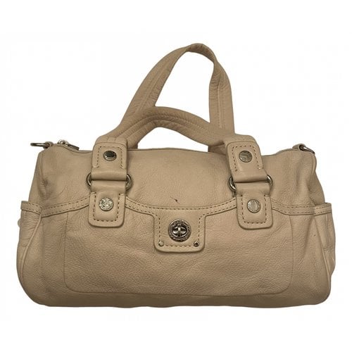 Pre-owned Marc By Marc Jacobs Too Hot To Handle Leather Handbag In Beige