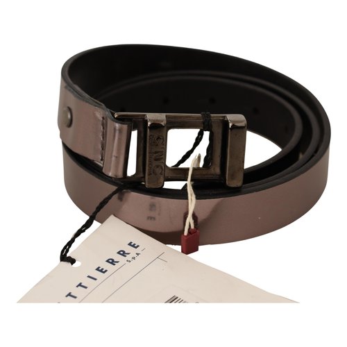 Pre-owned Costume National Leather Belt In Metallic