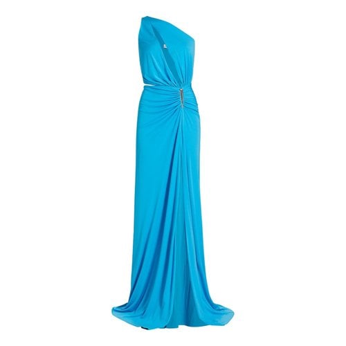 Pre-owned Halston Maxi Dress In Blue