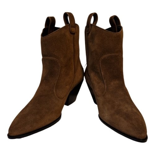 Pre-owned Giuseppe Zanotti Western Boots In Brown