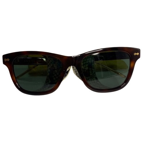 Pre-owned Gucci Leather Sunglasses In Multicolour