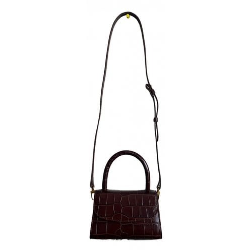 Pre-owned By Far Mini Leather Mini Bag In Brown