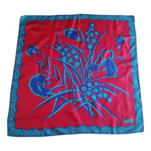 Pre-owned Lanvin Silk Handkerchief In Burgundy