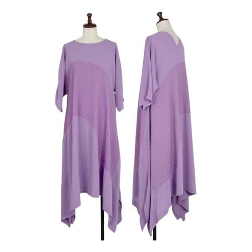 Pre-owned Issey Miyake Maxi Dress In Purple