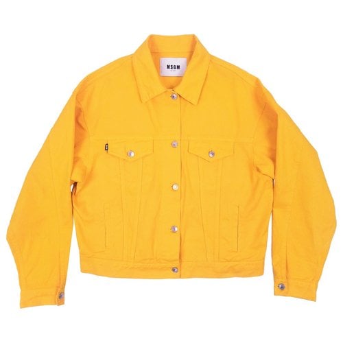 Pre-owned Msgm Jacket In Yellow