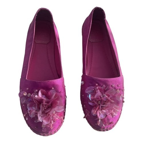 Pre-owned Dior Cloth Espadrilles In Pink