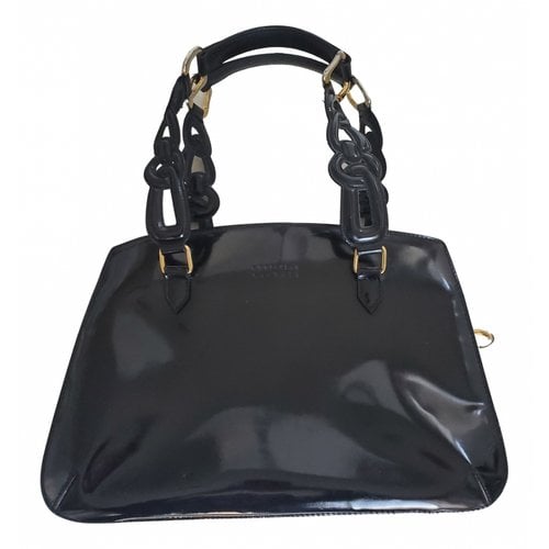 Pre-owned Christian Lacroix Patent Leather Handbag In Black