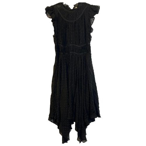Pre-owned Ulla Johnson Silk Maxi Dress In Black
