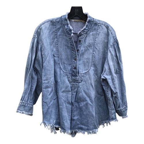 Pre-owned Anthropologie Blouse In Blue