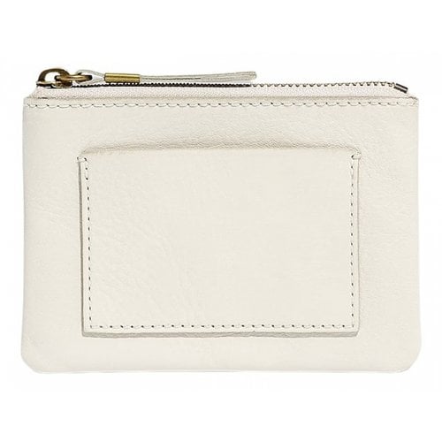 Pre-owned Madewell Leather Wallet In Beige