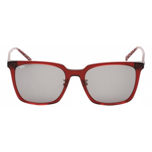 Pre-owned Mcm Oversized Sunglasses In Burgundy