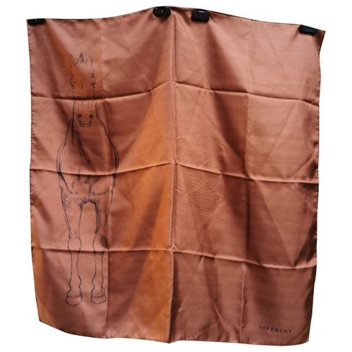 Pre-owned Givenchy Silk Neckerchief In Brown