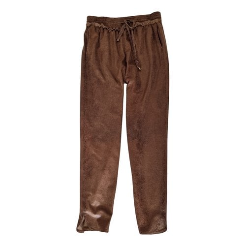 Pre-owned Patrizia Pepe Straight Pants In Brown