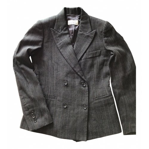 Pre-owned Alberto Biani Wool Suit Jacket In Anthracite