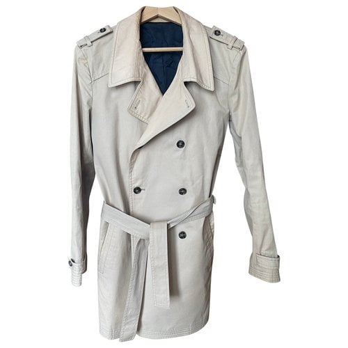 Pre-owned The Kooples Trench In Beige