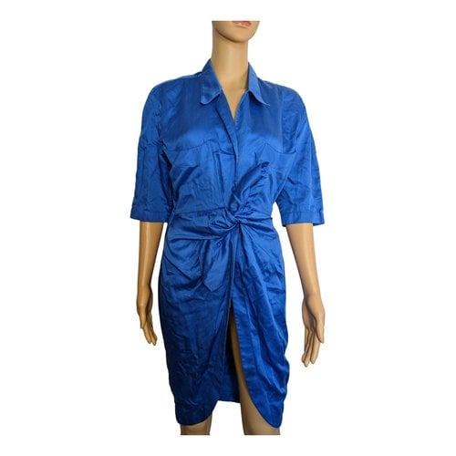 Pre-owned Mugler Mid-length Dress In Blue