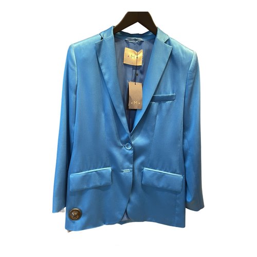 Pre-owned Dmn Silk Blazer In Turquoise