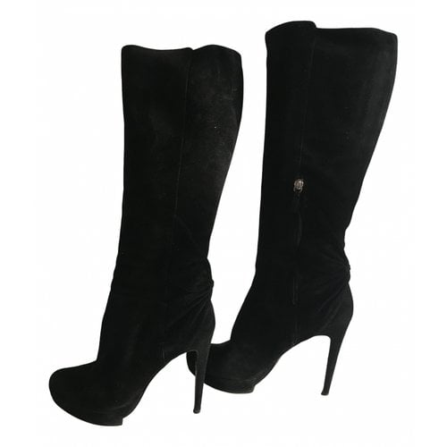 Pre-owned Pollini Boots In Black