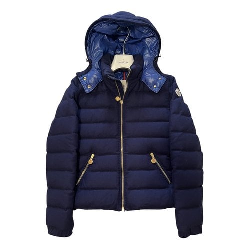Pre-owned Moncler Cashmere Puffer In Blue